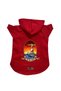 Hooded Fleece Sweatshirt Dog and Cat Outfit & Dress - Red Lighthouse - Size L