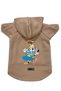 Hooded Fleece Sweatshirt Dog and Cat Outfit & Dress - Beige Clown - Size M
