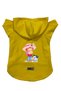 Hooded Fleece Sweatshirt Dog and Cat Outfit & Dress - Yellow Strawberry Girl and Dog - Size L