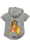 Hooded Fleece Sweatshirt Dog and Cat Outfit & Dress - Gray Hong Kong