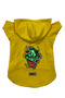 Hooded Fleece Sweatshirt Dog and Cat Outfit & Dress - Yellow Master Of The Snake - Size M