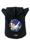 Hooded Fleece Sweatshirt Dog and Cat Outfit & Dress - Black Sonic - Size M