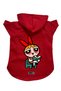 Hooded Fleece Sweatshirt Dog and Cat Outfit & Dress - Red Blossom - Size S