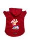 Hooded Fleece Sweatshirt Dog and Cat Outfit & Dress - Red Strawberry Girl and Dog - Size XL