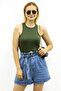 Mad Girls Khaki Crop Top MG361 - 3