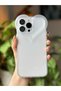 iPhone 14 Promax Transparent 3D Heart Design Silicone Case - 2