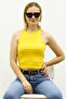Mad Girls Yellow Crop Top MG361 - 3