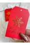 New Year's label 5x8 cm 20 pieces of gold leaf label, product label, one-way, perforated label - 4