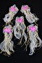 Pink Orchid Bundle Ornament, Bride Groom Dowry Wedding Wedding Engagement Bridal Car Circumcision Henna Ornament 5 Pieces - 2