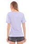 Text Printed Wide V-Neck Women's T-Shirt - 5