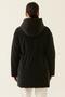 Clairs Comfortable Fit Hooded Knee Length Black Color Women's Coat - 5