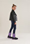 4522 Black-Lilac Thermo Sole Winter Girl's Boots