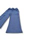 Girl's Pants with Side Pockets, Navy Blue - 3