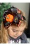 Imported custom design pumpkin honey pumpkin halloween lighted plaid costume bow tiara women's children's tiara - 3