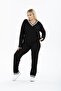 WOMEN'S PLUS SIZE STRIP DETAIL V-NECK TRACKSUIT - 7