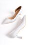 Oslo Silver Transparent Stiletto Goblet Heeled Shoes
