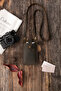 Women's Leather Phone Bag with Shoulder Strap and Money and Card Compartment - 7