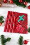 Christmas Pine Deer Patterned Pelur Paper, Red New Year Gift Package, Pelur Paper, New Year Packages