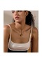 Stainless Steel Snake's Back Chain Water Drop Women Necklace 45 cm