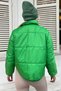 Women's Light Green Stand Collar Double Pocket Puffer Puffer Coat with Elastic Waist ALC-X7684 - 4