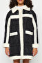 Black Plush Detailed Puffer Jacket TWOAW24MO00361 - 4