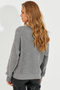Women's Gray Knotted Knitwear Blouse MSS118 - 7