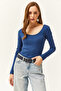 Women's Indigo Wide Collar Camisole Blouse - 2