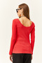 Women's Pomegranate Blossom Wide Collar Camisole Blouse - 5