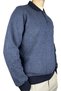 Men's Indigo Winter Thick Long Sleeve Thessaloniki Sweater with Pockets - 3
