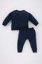Baby Boy Printed Sweatshirt Sweatpants Set of 2 - 6