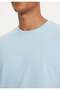 White And Light Blue 2-Piece Crew Neck Regular Fit 100% Cotton Men's T-Shirt Danıel - 4
