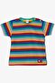 Boy's T-Shirt with Patched Striped Puppy Print, 1-4 Years Old, Mixed Colors