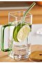 Borosilicate Glass Mug Cup Square Mug with Straw 350ml Thermal Cup Green Handle - 3