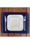 American Service, Jute Textured, Linen Linen Navy Blue 6 Pieces - 3