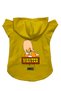 Hooded Fleece Sweatshirt Dog and Cat Outfit & Dress - Yellow J-Sam - Size L