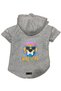 Hooded Fleece Sweatshirt Dog and Cat Outfit & Dress - Gray Radical - Size L