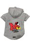 Hooded Fleece Sweatshirt Dog and Cat Outfit & Dress - Gray New Mickey 2