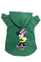 Hooded Fleece Sweatshirt Dog and Cat Outfit & Dress - Green Minnie - Size XL