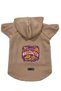 Hooded Fleece Sweatshirt Dog and Cat Outfit & Dress - Beige Happy Halloween