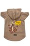 Hooded Fleece Sweatshirt Dog and Cat Outfit & Dress - Beige Coiote - Size XL