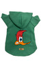 Hooded Fleece Sweatshirt Dog and Cat Outfit & Dress - Green Pica Pau