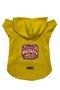 Hooded Fleece Sweatshirt Dog and Cat Outfit & Dress - Yellow Happy Halloween - Size S