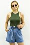 Mad Girls Khaki Crop Top MG361