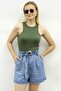 Mad Girls Khaki Crop Top MG361 - 5
