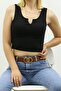 Mad Girls Front Detailed Black Crop Top MG362 - 6