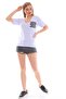 Text Printed Wide V-Neck Women's T-Shirt - 4