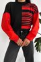 Women's Black New Season Zipper Detailed Sleeves Parachute Fabric Knitwear Sweater - 4