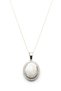 Moon Stone Natural Stone Silver Colored Necklace