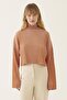 İllas Ecru Cinnamon Color Women's Knitwear Blouse
