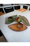 Decorative Walnut Leaf Figured Tea Coffee Cup Set in Green and Brown Colors for 3 People - 3
